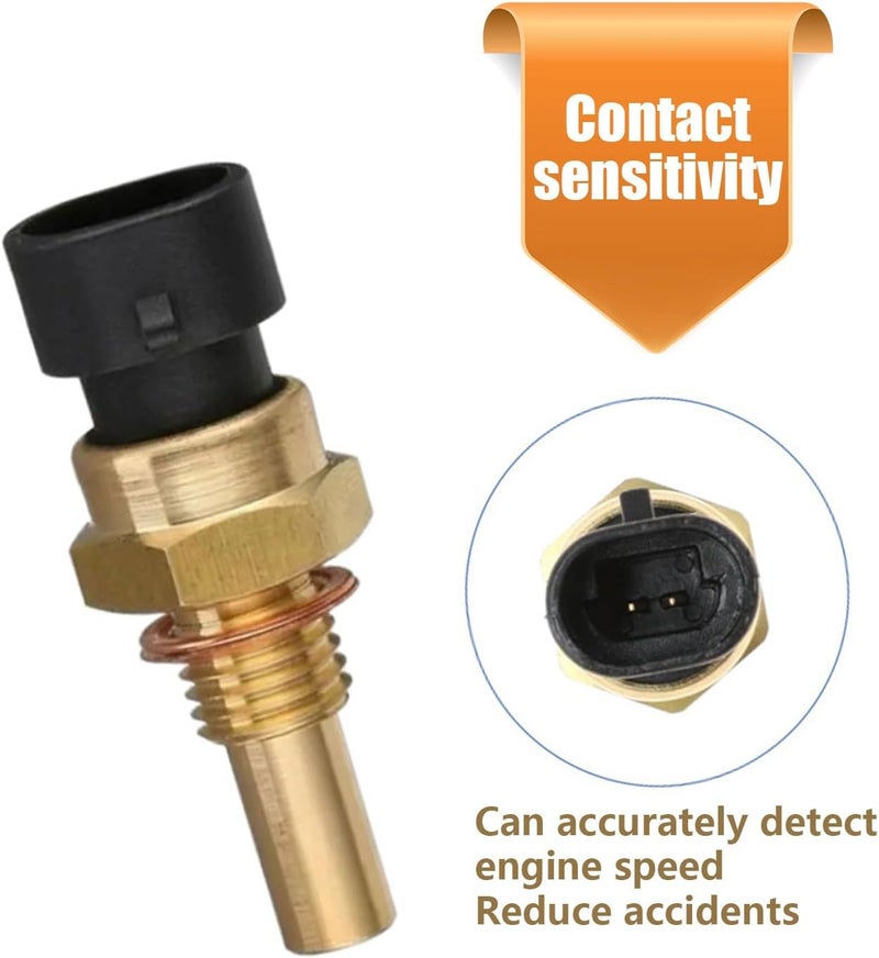 GKmow 1 PC Engine Temperature Sensor, ECT Temp Sensor Replace 15404280 12191170 60811520 12608814, Car Parts, Compatible with Delphi (Gold) - Image 3